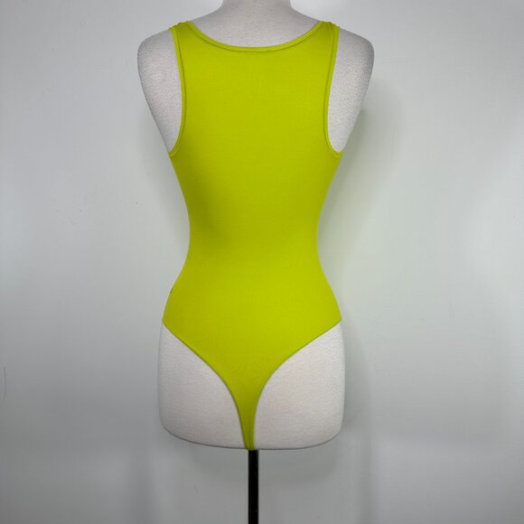 Lululemon Women’s Sz S Wundermost Ultra Soft Nulu tank Bodysuit Lime - Picture 6 of 11